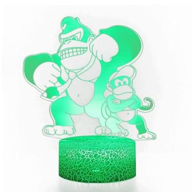 Imagem de Candeeiro de mesa Gorilla Monkey 3D USB LED Colorida Light - Taiyuanke