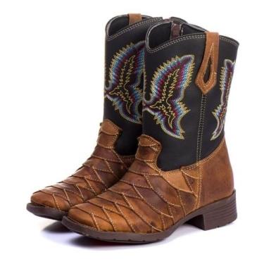 Imagem de Bota Infantil Texana Escamada Unissex Frete Grátis - Campero, Ltg, Pnh