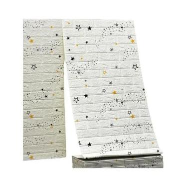 Imagem de Adesivos De Parede 3D Com Padrão De Tijolo DIY 70cmX500cm, À Prova De 