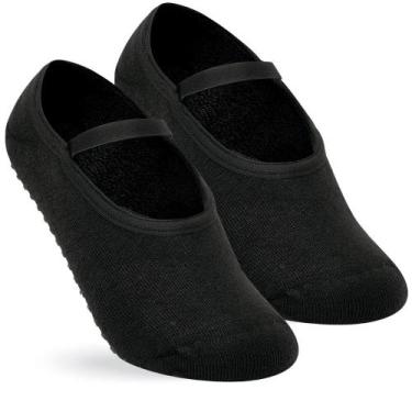 Imagem de Meia Antiderrapante Pilates Selene Adulto 7850.003, Preto, 513, 34-39