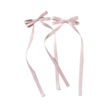 Imagem de Tiara Feminina Com Laço De Fita E Franjas Longas, Presilhas Laterais P