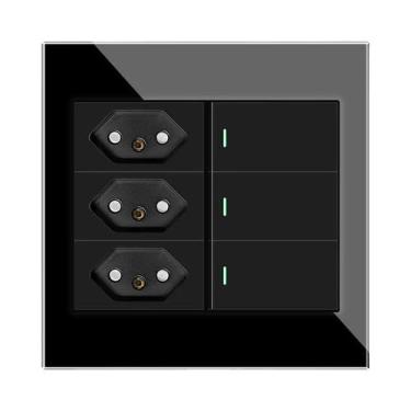 Imagem de Tomada De Energia Padrão Brasileira 110V-250V 120mm X 120mm Com Interr