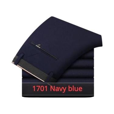 Imagem de Calças Sociais Masculinas Pretas Slim Fit Para Escritório, Calças Casu