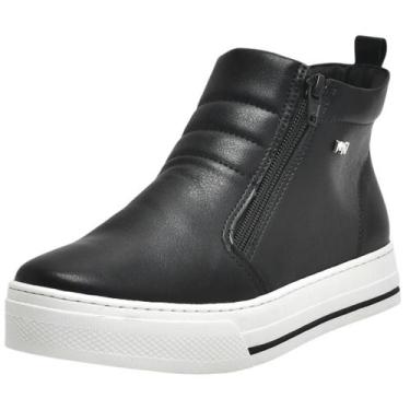 Imagem de Tênis Feminino Cano Médio Casual Conforto Leve Via Marte, Preto, 38