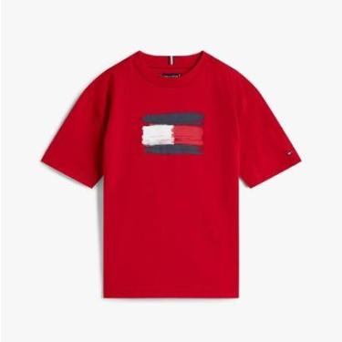 Imagem de Camiseta Infantil Menino Vermelha Bandeira Tommy Hilfiger-Masculino