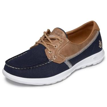Imagem de Skechers Sapato náutico feminino Go Walk Lite-15430, Azul marino, 9