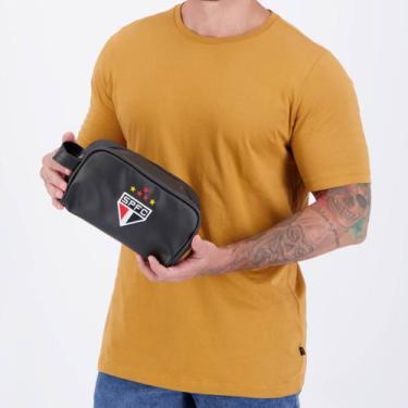 Imagem de Necessaire São Paulo material sintético Preta - Jc Bandeiras, Único