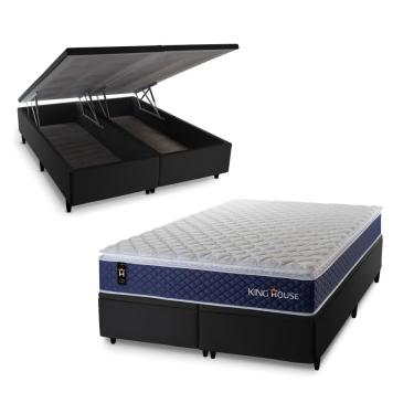 Imagem de Cama Box Baú Lagras com Molas Ensacadas 193x203 King House