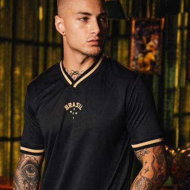 Imagem de Camisa Brasil Urban Dry Preta Masculina-Masculino