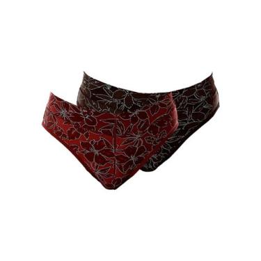 Imagem de Kit com 2 Calcinhas Alta Olimpo Demillus 26639 Colorido, Vermelho, P
