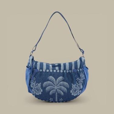 Imagem de Bolsa Banana G Farm Jeans Lenço Tropical Original