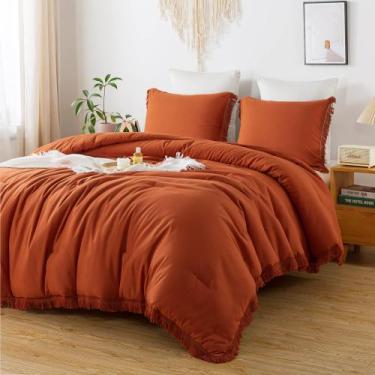 Imagem de Conjunto de edredom Andency Burnt Orange Boho Terracotta King Size