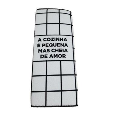 Imagem de Tapete Escorredor de Louça P&B Branco e Preto Minimalista - FWB, Grid