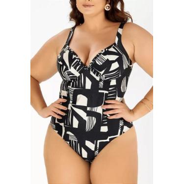 Imagem de Maiô com Bojo Anatômico e Trança Estampado Zero Barriga - Banho de Mar