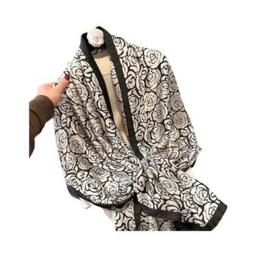 Imagem de Lenço de primavera feminino design de luxo material de poliéster lenço