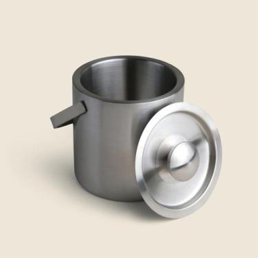 Imagem de Balde para Gelo com Tampa Inox 14cm - ACASA - ACASA, Inox