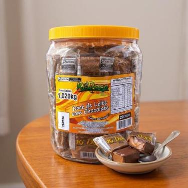 Imagem de Doce Leite Chocolate Kidoce Cremoso Artesanal Pote 20 Unidades Momento
