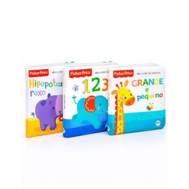 Imagem de Kit 3 Livros Banho Bebê Impermeável Fisher Price Educativo