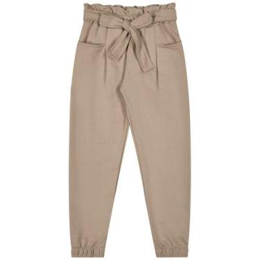 Imagem de Calça Infantil Menina Inverno Moletinho Ring Camurça - Angerô, 8, Marr