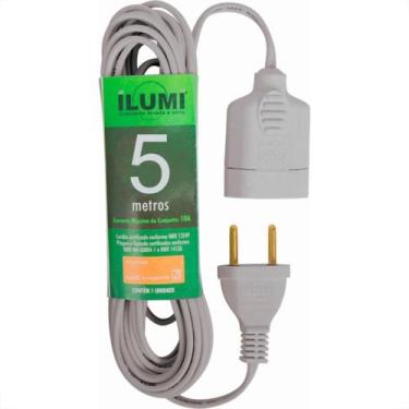 Imagem de Extensao Ilumi Cordao Prolongador Paralelo 2 Polos 0,75Mm Cinza - 5M -
