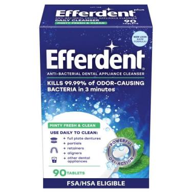 Imagem de Comprimidos para Limpeza de Próteses Efferdent Sabor Menta Fresca 90 U