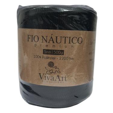 Imagem de Fio Náutico 5mm 500g Cor Preto - Viva Art Armarinhos - Viva Art Armari
