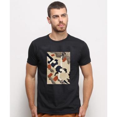 Imagem de Camiseta masculina Preta algodao Desenho Lara Croft Tomb Raider Arte