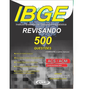 Imagem de . Apostila Revisando Ibge 500 Questões para Agente acs e acm (Cebraspe e outras bancas) 2021 - Impressa