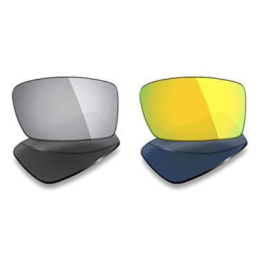 Imagem de 2 pares de lentes polarizadas de substituição da Mryok para óculos de sol Oakley Gascan – Opções