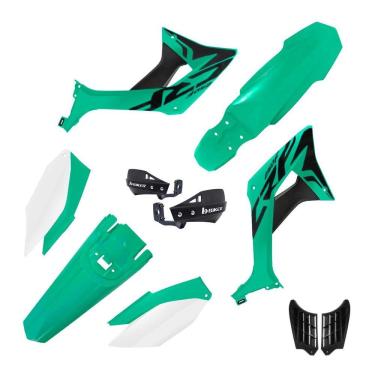 Imagem de Kit Plástico Biker Evo Crf 250f Com Adesivos + Protetor De Mão Biker