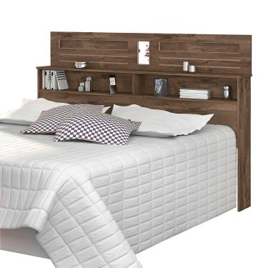 Imagem de Cabeceira Queen Florença 1,60 Detalhe Espelho Castanho Vitamov