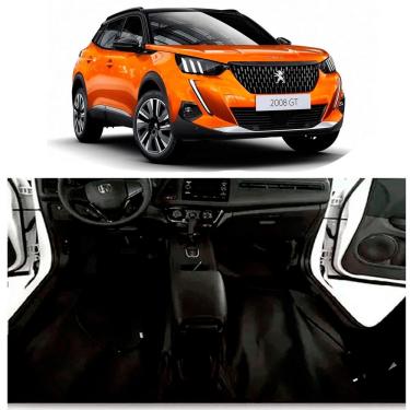 Imagem de Tapete Assoalho Vinil luxo Preto Fosco Peugeot 2008 2015/21