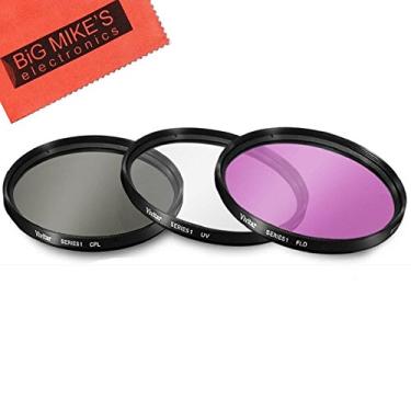 Imagem de Kit de filtro de 40,5 mm (UV-CPL-FLD) para câmera Sony Alpha ZV-E10, A5000, A5100, A6000, A6100, A6300, A6400, A6500, NEX-5TL, NEX-6 com Sony 16-50 mm, Alpha A7c com lente de 28-60 mm