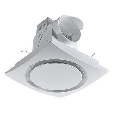 Imagem de Fã exausto Frinha de exaustão de montagem de teto de 10 polegadas, ventilador de ventilador de baixo ruído doméstico, ventilador de exaustão de tubo de teto quadrado para banheiro banheiro quarto de c