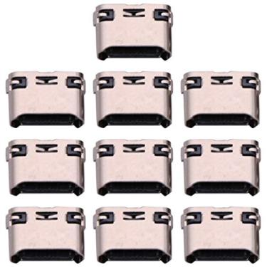 Imagem de HUANGYUNCHAO Acessórios telefônicos Conector de porta de carregamento de 10 PCS para Samsung Galaxy A80 SM-A805F Substituição do telefone celular