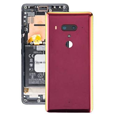 Imagem de YUNCHAO Peças de substituição de telefone celular Tampa traseira da bateria com lente da câmera para HTC U12 + Acessórios telefônicos