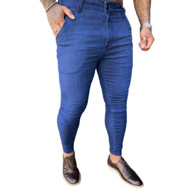 Imagem de Calça Alfaiataria Skinny Jeans Azul Premium Masculina - Codi Jeans