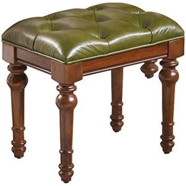 Imagem de KRASS Banquinho de vaidade para quarto, banco de vaidade, cadeira de maquiagem, móveis de quarto de banheiro, capacidade 200kg, montagem fácil, verde, colecionador88