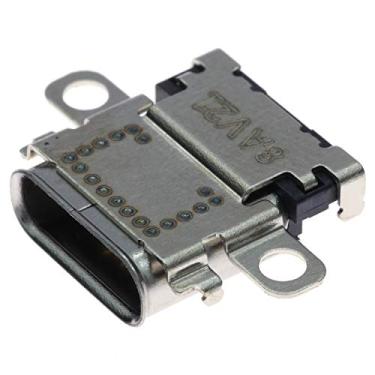 Imagem de TRADOCK Porta de carregamento de substituição original USB C tipo C SINC e soquete de carregador de energia para console Nintendo Switch