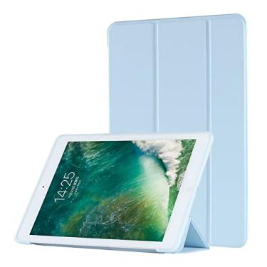 Imagem de Capa protetora inteligente com suporte ultrafino para iPad Pro12.9 Pro11 Pro10.5 Pro9.7 iPad 10.9 Ipad Mini 1 2 3 4 5 6 Ipad 5 6 6 iPad 5 6 (iPad Pro 11, branco azul gelo)
