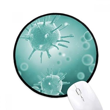 Imagem de DIYthinker Mouse pad padrão de microscópio de imagem de célula de criatura desktop escritório tapete redondo para computador