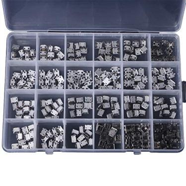 Imagem de Teansic 240 peças 24 modelos conector micro USB conjunto de conectores USB para MP3 4 5 Huawei Samsung Sony HTC ZTE