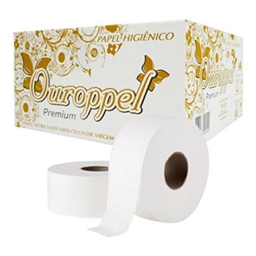 Imagem de Papel Higiênico Rolão Folha Dupla Luxo Para Empresas Caixa 8 Rolos x 250 metros