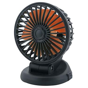 Imagem de Riloer Ajuste de vários ângulos 24 V Isqueiro Carro Ventilador Ajustável Ventilador Portátil para Carro Caminhão SUV RV Auto Preto