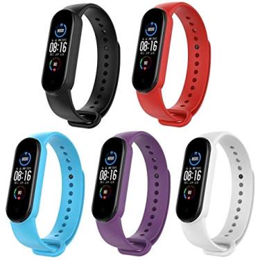 Imagem de Pulseiras para Mi Band 5 Xiaomi Kit com 5 unidades