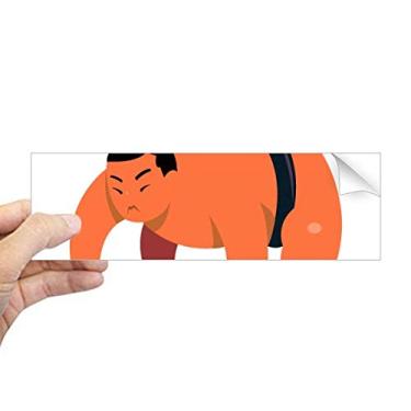 Imagem de DIYthinker Adesivo retangular japonês Sumo Wrestting para janela de notebook