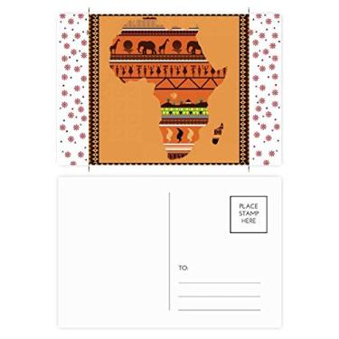 Imagem de Mapa de paisagem com nome do continente africano, Natal, Natal, celebração, cartão postal Blessing Card