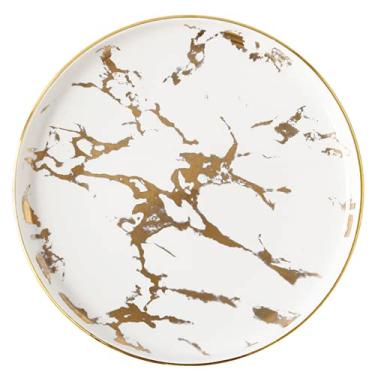 Imagem de Prato de salada, prato de jantar, padrão de mármore, pratos de bife, bandeja de cerâmica para comida de hotel