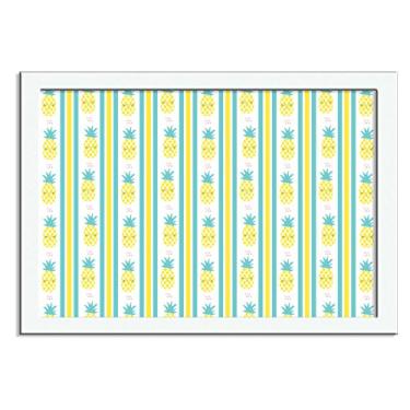 Imagem de Giz de Cor Confecções Quadro Decorativo Abacaxis Retangular Branco