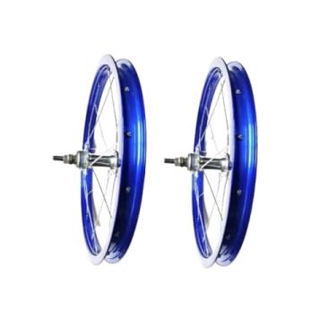 Imagem de Par de Rodas bicicleta aro 16 infantil Azul S/Catraca (Montada).